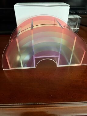 Transparent Iridescent Rainbow 🌈 Office or Makeup Organizer